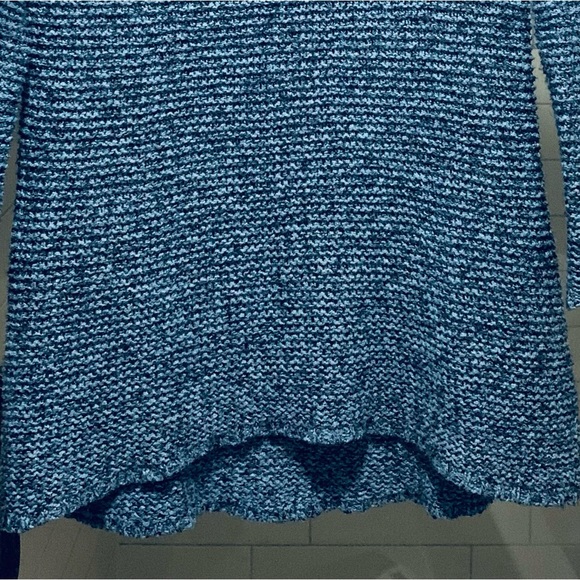 J.Jill Pure Jill Blue Knit Marled V-Neck Oversized Sweater Sz. M - Picture 8 of 8